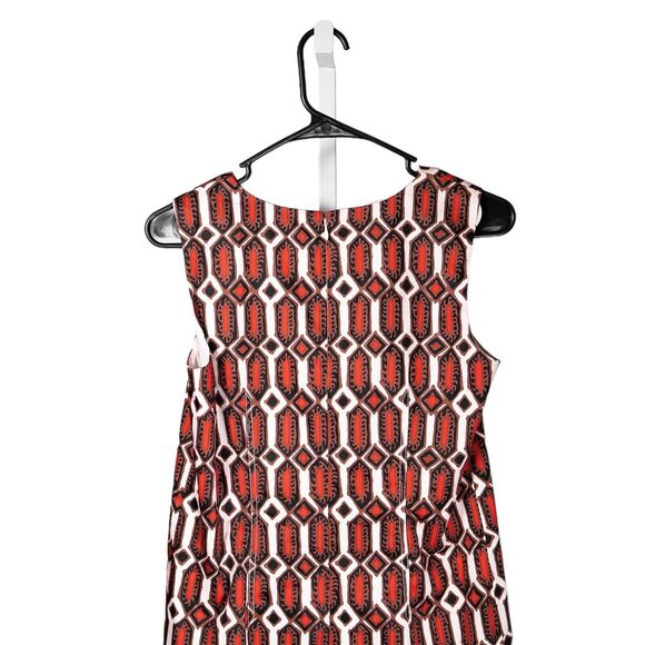 Talbots Women's Dress Geometric Tribal Ethnic Stretch Shift Lined Sleeveless 4P - Picture 7 of 9